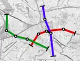 地下トンネルの計画路線図