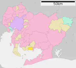 幡豆町位置図