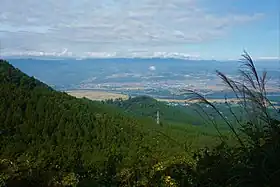 経塚山付近からの前沢の眺め