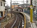 移設前の柳津駅構内