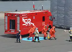 消防庁貸与の特殊災害対応車（横浜市消防局）