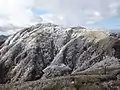 霧氷の不動ノ峰（丹沢山付近から）