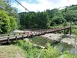 上桂川の魚ヶ渕吊橋