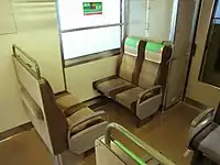 1000番台岡山車の車端部座席