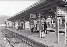 1968年の秋 二子玉川園駅砧線ホームにて