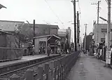 1968年の秋 砧線中耕地駅を望む