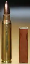 5.56mmNATO弾（同型の.223レミントン）と4.73x33mm弾