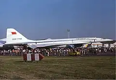 パリ航空ショーでのアエロフロート・ツポレフTu-144（1975年）