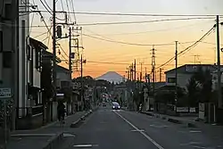 2丁目の中分浅間台線より望む富士山