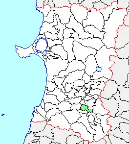 平鹿町、県内位置図