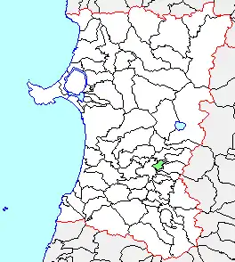 仙北町、県内位置図