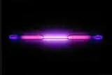 Glass tube shining purple