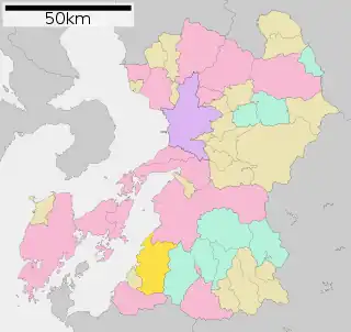 芦北町位置図