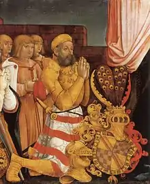 ハンス・バルドゥング  du margrave Christophe I de Bade, détail du tableau votif (1509-10)