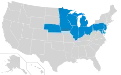 ビッグ・テン・カンファレンスBig Ten Conference locations