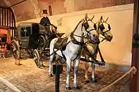 1840年ころのフランスの馬車の再現（博物館展示）