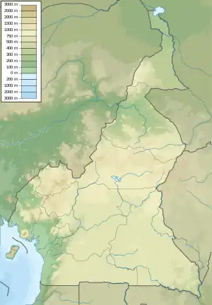 カメルーン山の位置（カメルーン内）