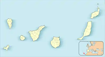 スペインの島の一覧の位置（カナリア諸島内）