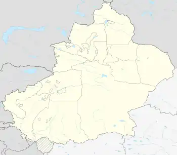 Location of Ürümqi in Xinjiang