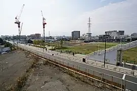 海老名駅自由通路から見た同地区（2018年）