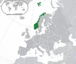 ノルウェーの地図