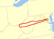 アメリカン航空77便の飛行経路