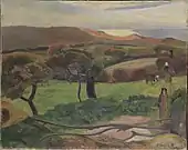 Landskap från Bretagne, ポール・ゴーギャン (1848-1903)