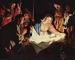 ヘラルト・ファン・ホントホルスト『羊飼いの礼拝』（Adoration of the Shepherds）1622年