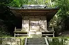 松平氏館跡の最奥部にある八幡神社（2019年（令和元年）10月）