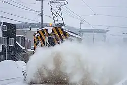 排3号（ブルーム式除雪車、通称ササラ電車）