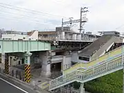 駅前の歩道橋から