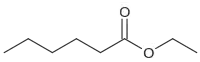 カプロン酸エチルの構造式