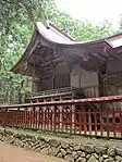 涼ヶ岡八幡神社本殿西面