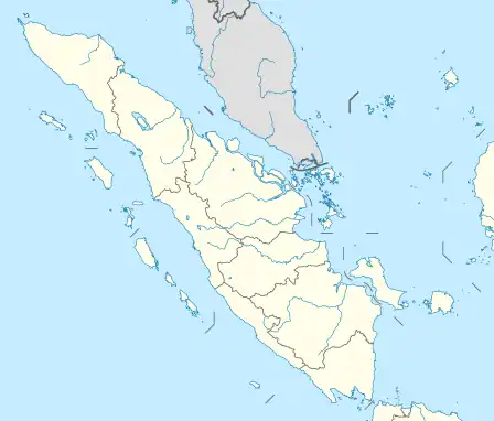 バトゥ諸島の位置（スマトラ島内）