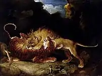 Lion and Tiger Fighting (1797)