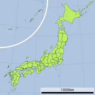 中津山 (徳島県)の位置（日本内）