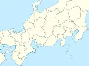 福井地震の位置（日本の本州中央部内）