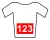 Jersey with red numbers