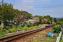 上神梅駅プラットホーム