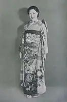 振袖に身を包んだ女性（1936年頃）