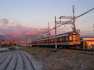 湯の山温泉駅へ向かう列車