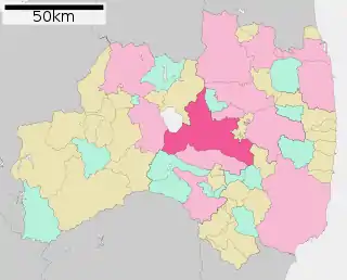 郡山市位置図