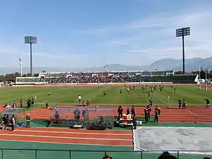 決勝戦が開催される山梨中銀スタジアム