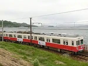 600形電車（房前駅付近）