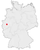 Lage der kreisfreien Stadt Wuppertal in Deutschland