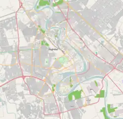 イラク国立博物館の位置（バグダード内）