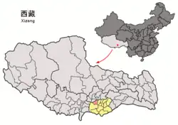 チベット自治区の中のゴンカル地区