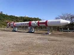 M-3Sロケット3号機実物大模型（JAXA/ISAS内之浦宇宙空間観測所KS台地）