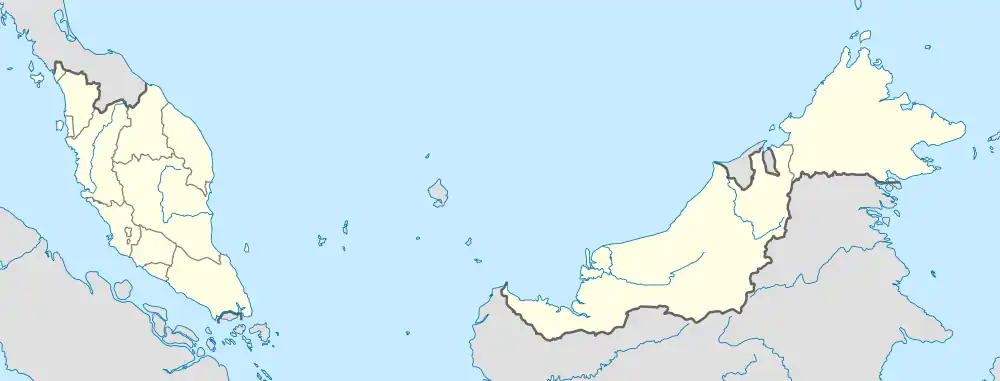 クアラルンプールの位置（マレーシア内）