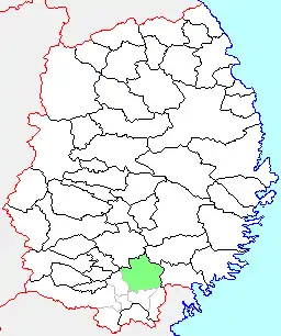 大東町の県内位置図